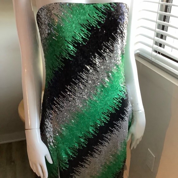Nasty Gal Strapless Sequin Dress - Picture 3 of 8